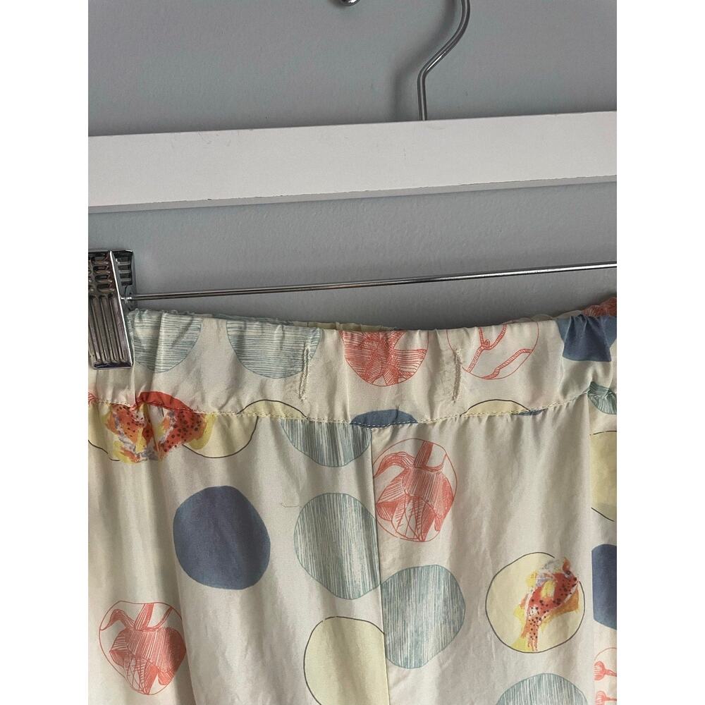 Anthropologie Silka Silk Printed Pajama Pants Bottoms Polka Dot Boho Indie Small - Picture 4 of 12